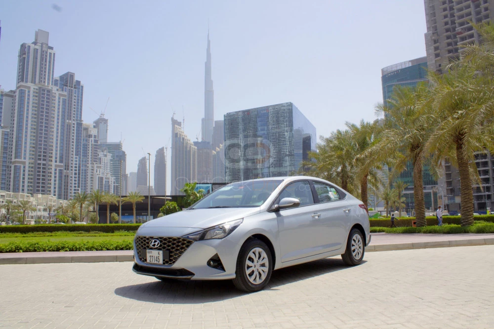Silver Hyundai Accent 2021 for rent in Dubai 6